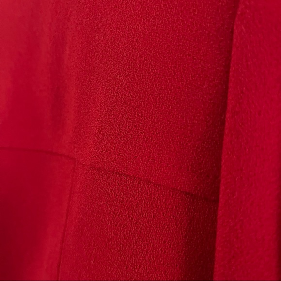 Vintage 1990s Jessica Ash Wool Gabardine Button-Front Cropped Jacket Red - Picture 14 of 16